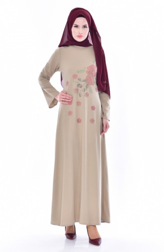 Robe Hijab Beige 6049-09