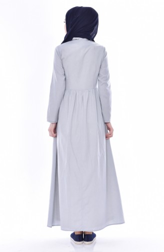Gray Hijab Dress 7273-17