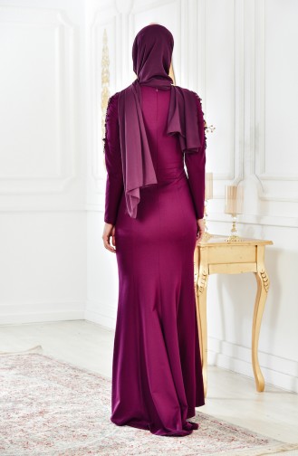 Zwetschge Hijab-Abendkleider 4007-01