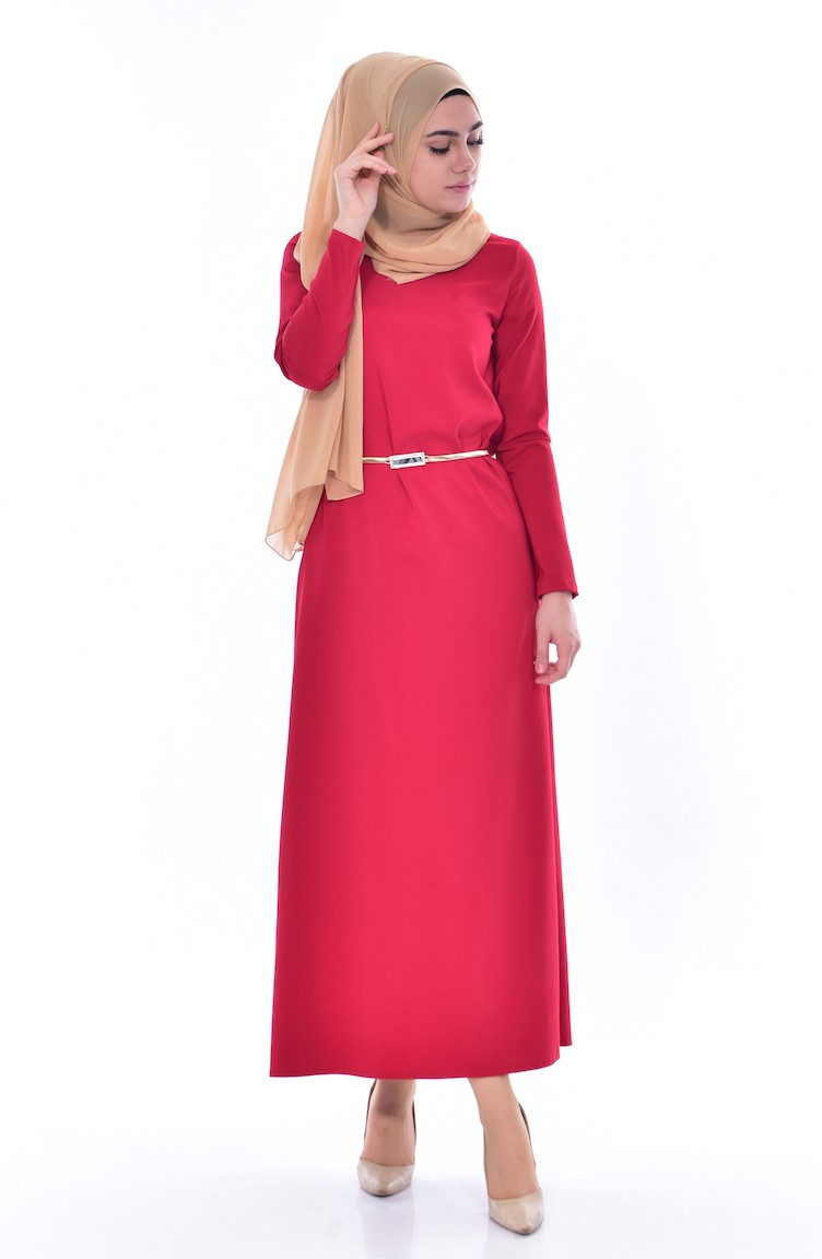 Çan Elbise 1509-05 Kırmızı | Sefamerve