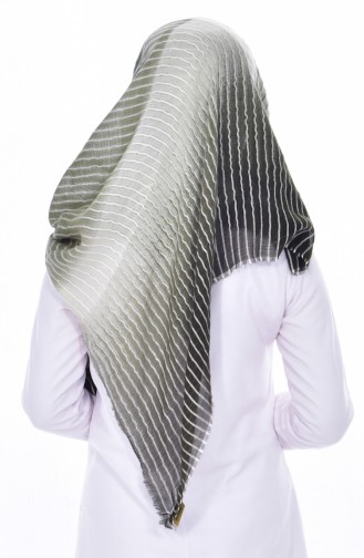 ارمني شال قطن بتصميم مُطبع 077-025-01 لون اخضر 077-025-01