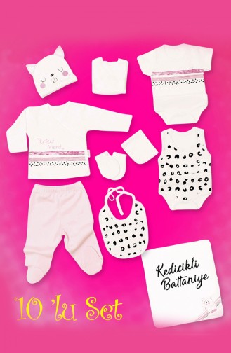 Pink Baby Bodysuit Set 5033-01