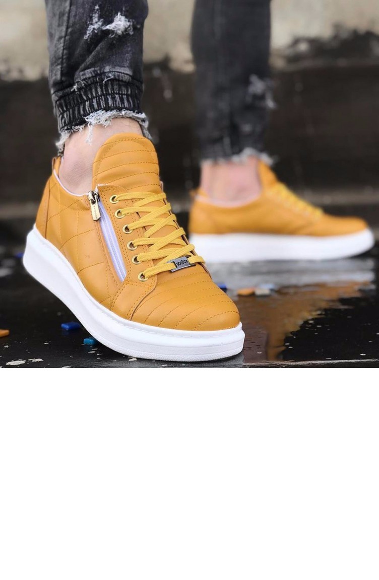 Wagoon Hardal Sarısı Cilt Erkek Günlük Ayakkabı | Sefamerve