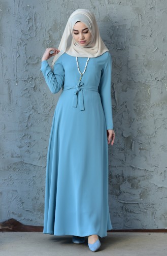 Babyblau Hijab Kleider 4415-06