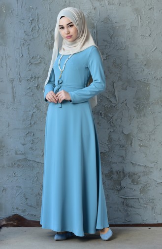Babyblau Hijab Kleider 4415-06
