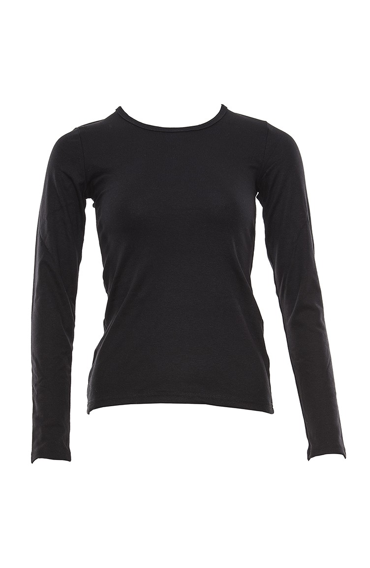 Anıl Kadın Termal Uzun Kol T-Shirt MAN8533-02 Siyah | Sefamerve