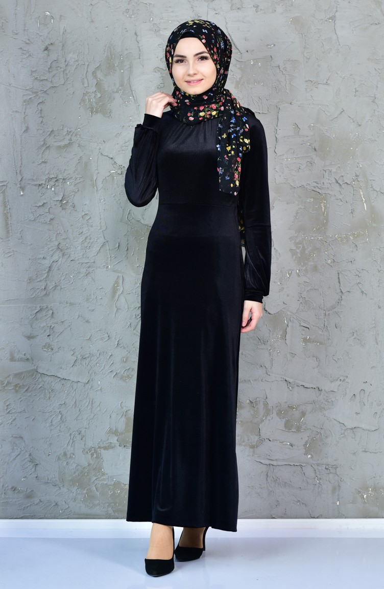 Velvet Dress 4024-01 Black 4024-01 | Sefamerve