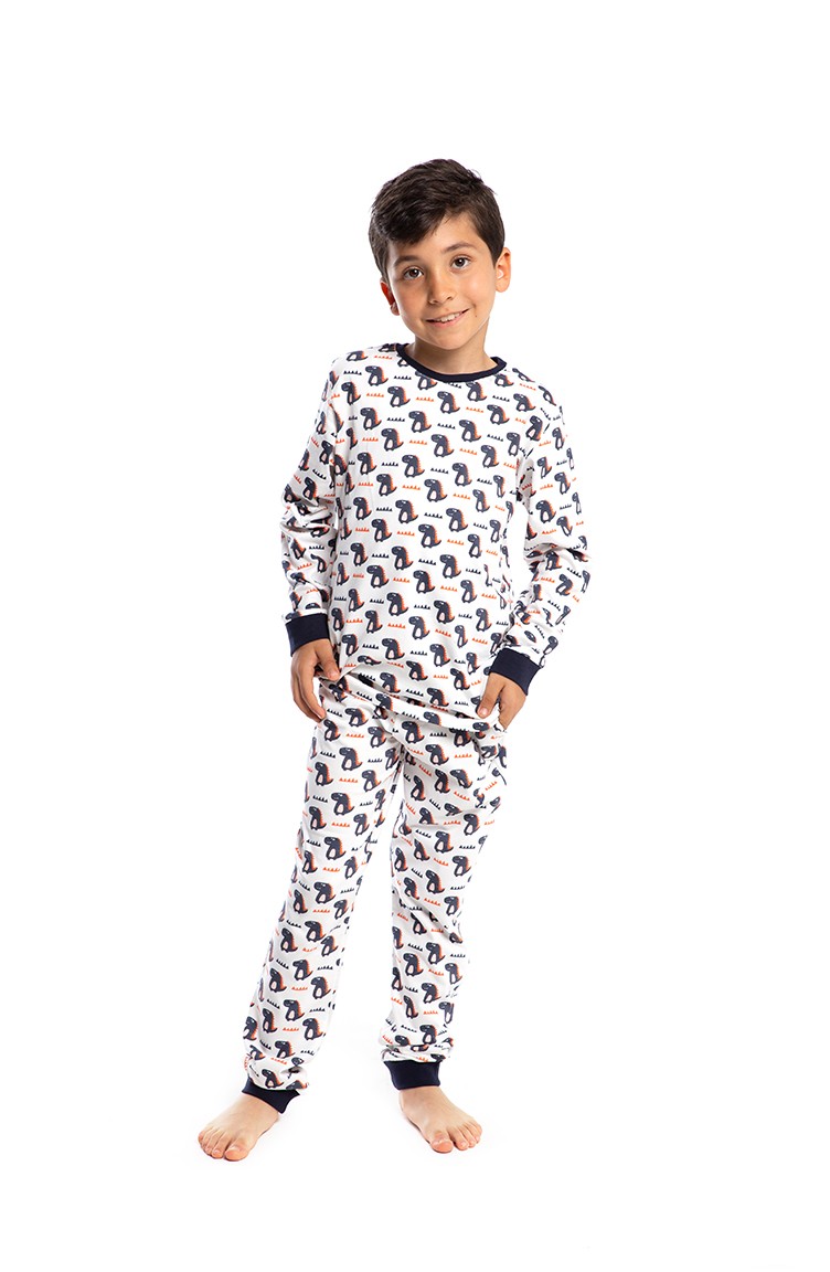 Erkek Çocuk Pijama Takımı B1810 Lacivert | Sefamerve
