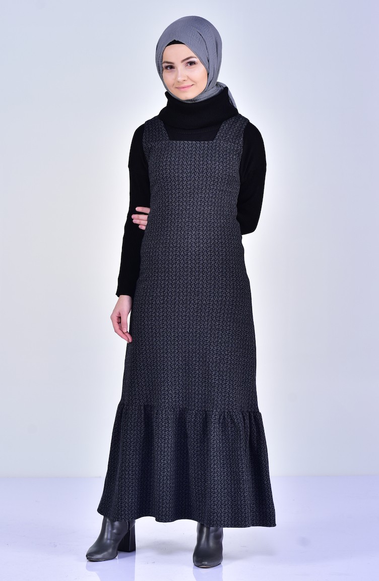 فستان بدون اكمام شتوي 7100-02 لون اسود 7100-02 | Sefamerve