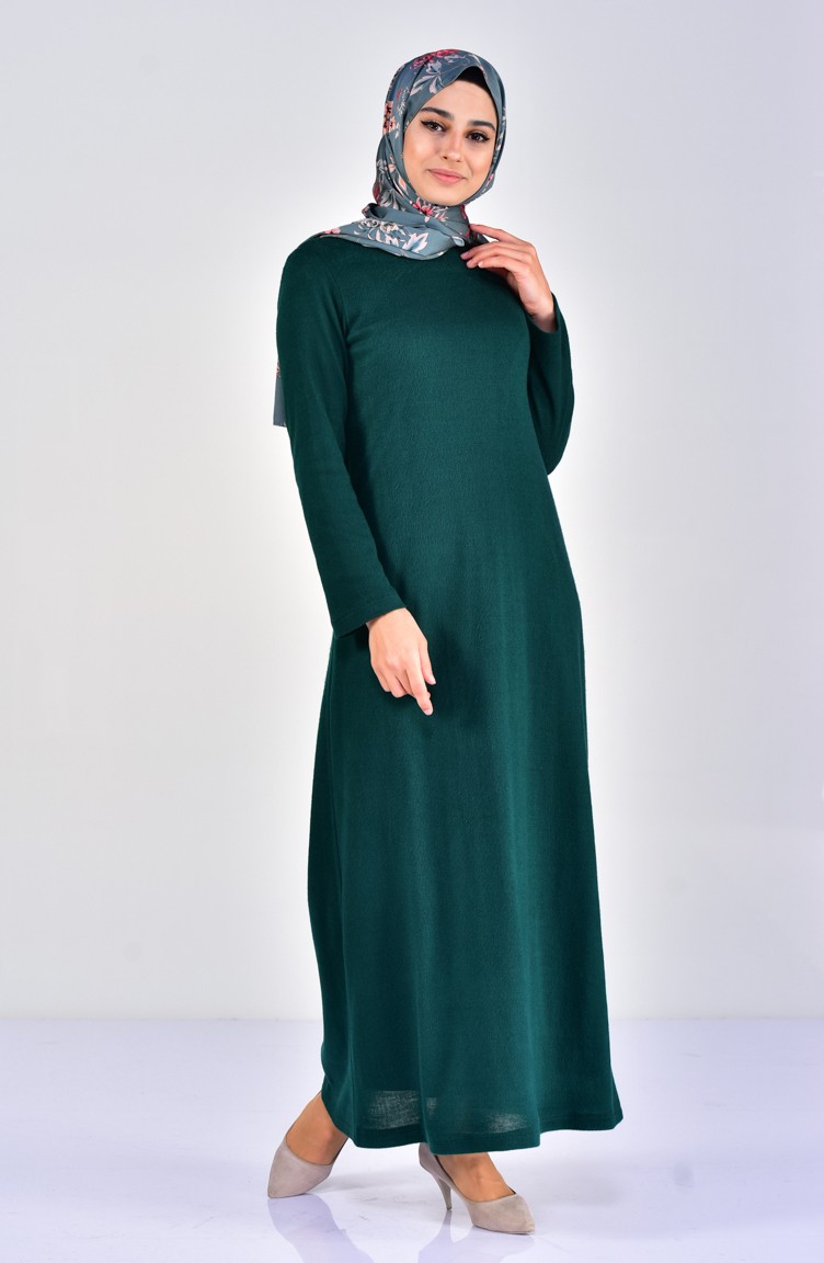 توبانور فستان بتصميم تريكو 7218-02 لون اخضر زمردي 7218-02 | Sefamerve
