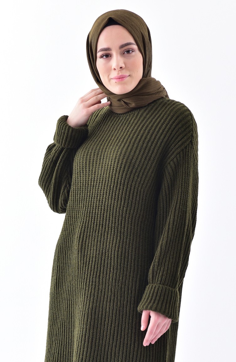iLMEK Knitwear Sweater 4017-08 Khaki 4017-08 | Sefamerve