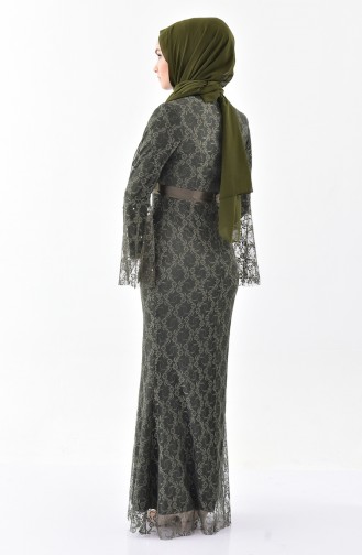 Khaki Hijab Dress 60731-02