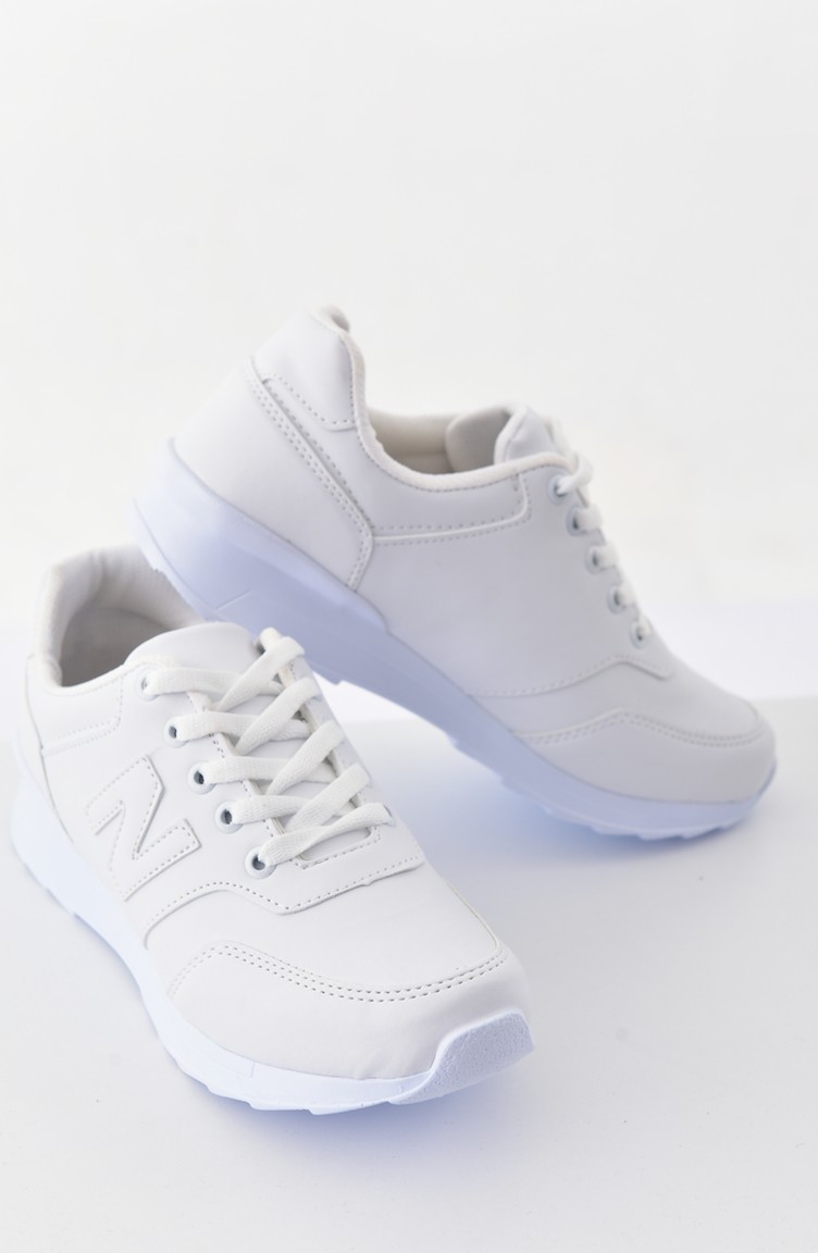 ALLFORCE Bayan Spor Ayakkabı 0777 Beyaz Beyaz | Sefamerve