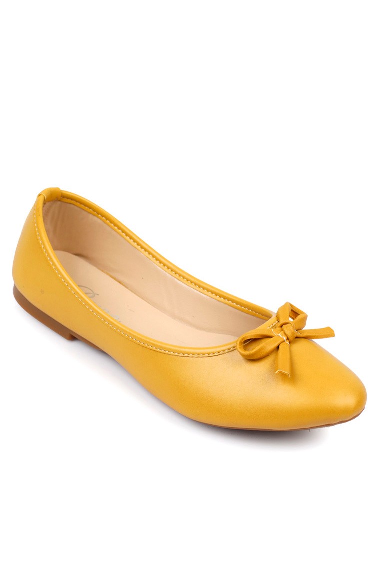 حذاء مُسطح باليرينا 7501-1 لون اصفر داكن 7501-1 | Sefamerve