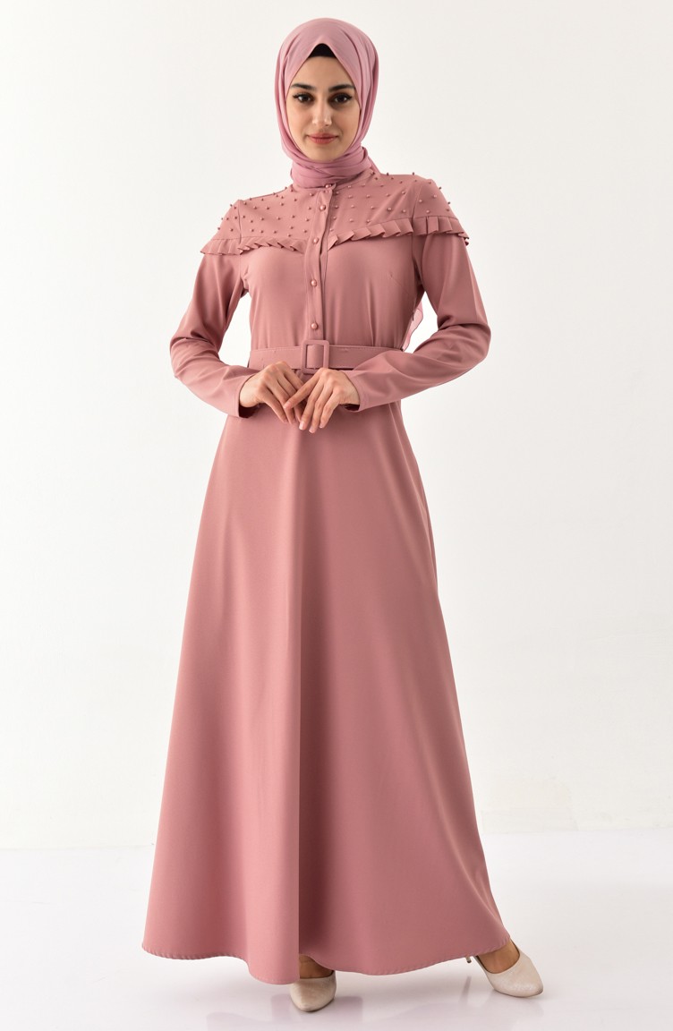 فستان زهري باهت 2021-02 | Sefamerve