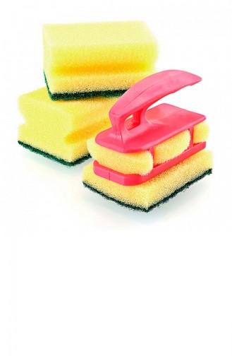Sponge Handle 3 Pcs Dishwashing Sponge with Gift 79YT2254