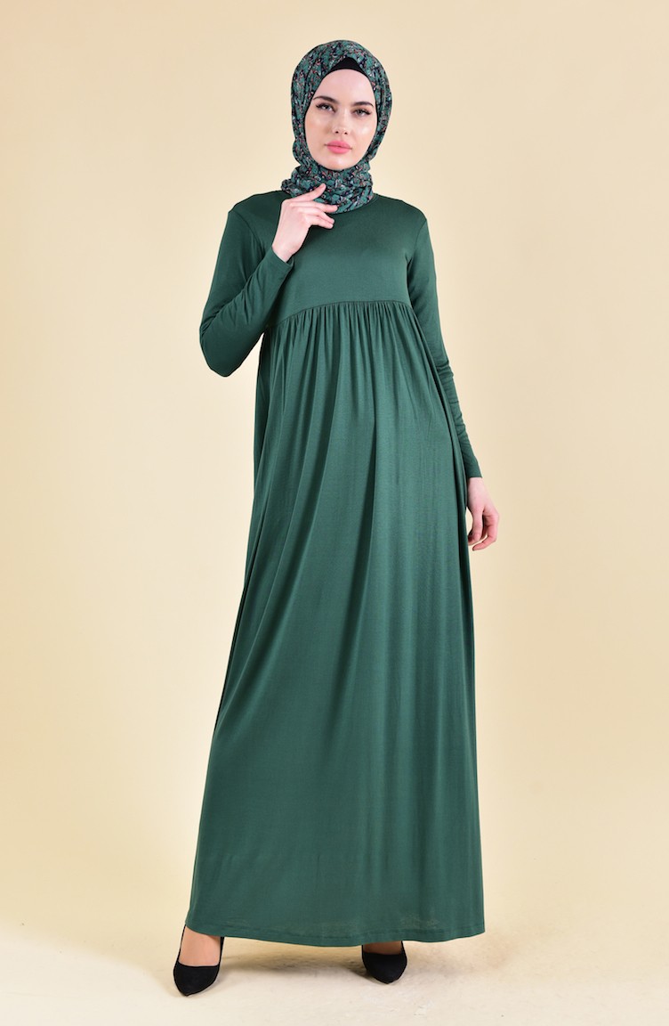 Robadan Elbise 3030-05 Zümrüt Yeşili | Sefamerve