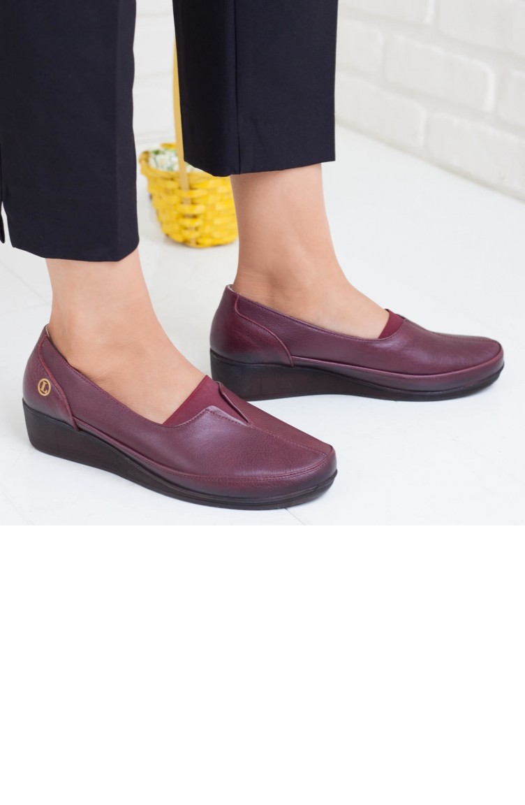 Iveko Chaussures orthopédiques Pour Femme A192Kıvk0005016 Bordeaux Cuir  192KIVK0005016 | Sefamerve