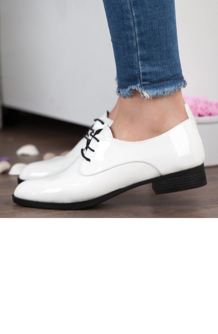 Kadın Günlük Ayakkabı A192Ykcl0010089 Beyaz Rugan | Sefamerve