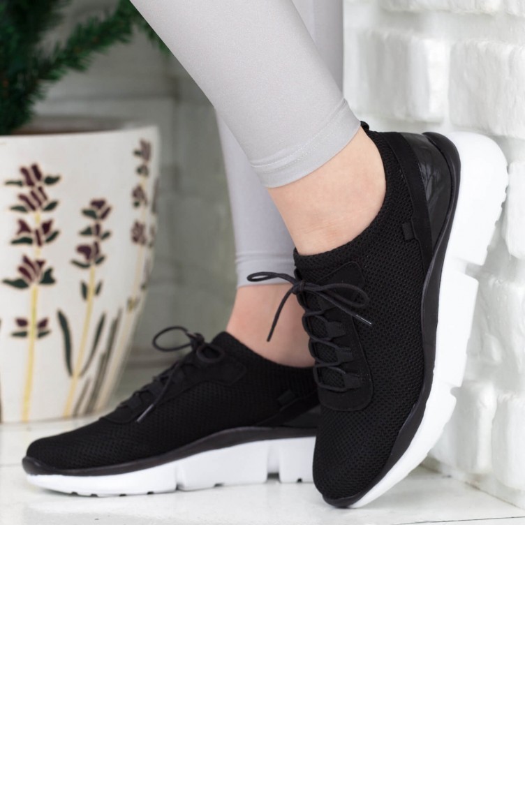 Kadın Günlük Spor Ayakkabı A192Ykcl0006001 Siyah Tekstil | Sefamerve