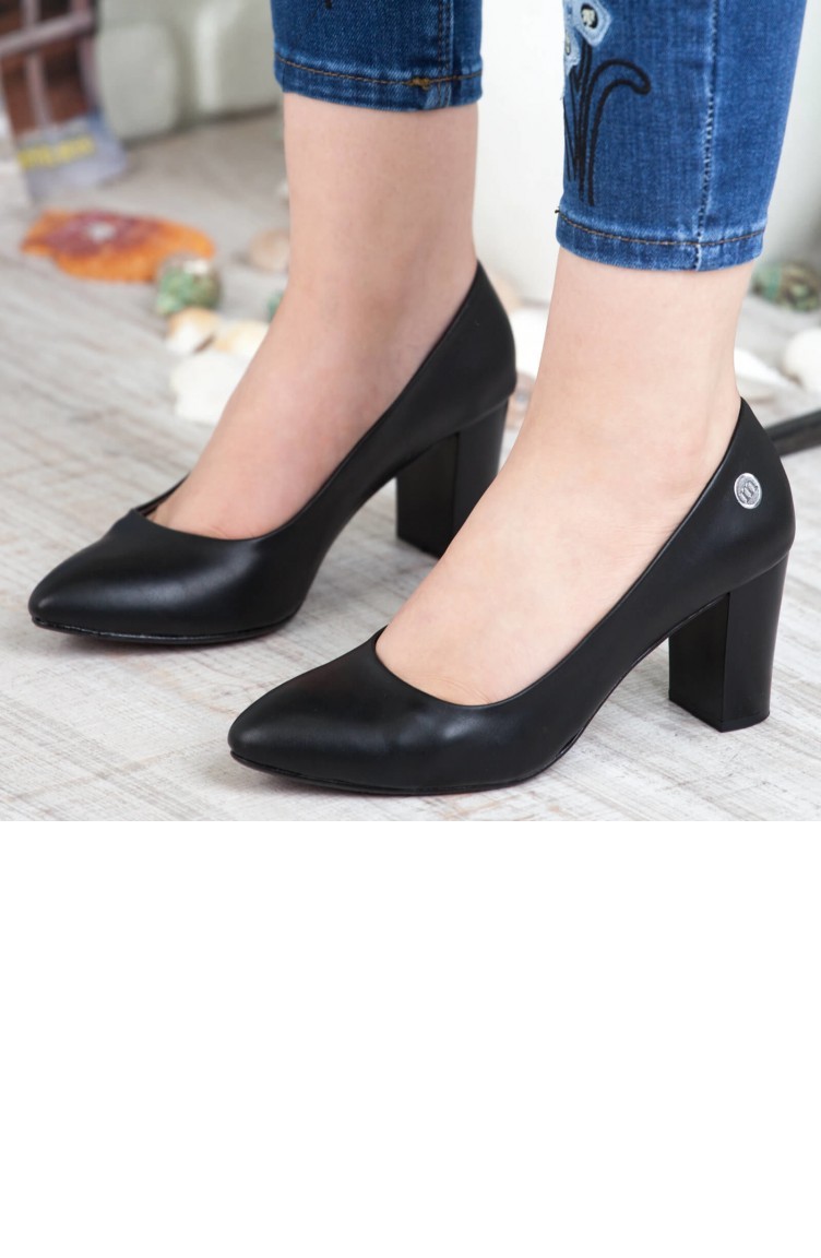 Mammamia Kadın Topuklu Ayakkabı A192Ydyl0037001 Siyah Deri 192YDYL0037001 |  Sefamerve
