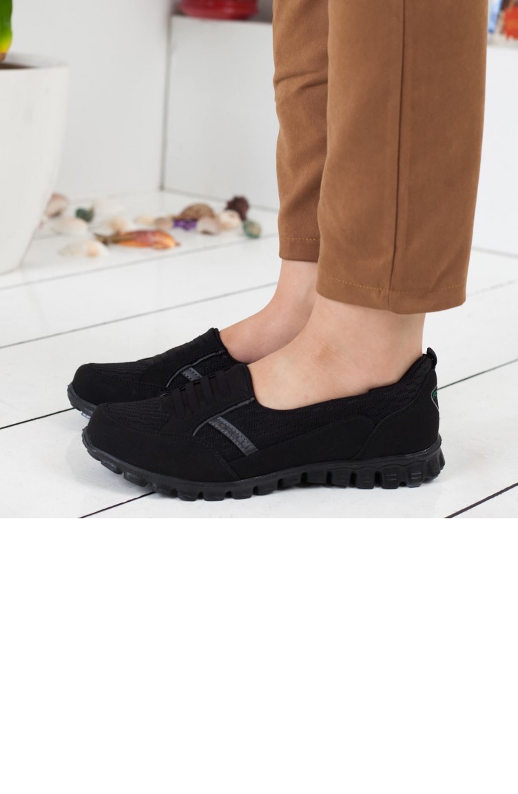 Forellı Kadın Ortopedik Ayakkabı A192Kfrl0010001 Siyah Tekstil | Sefamerve
