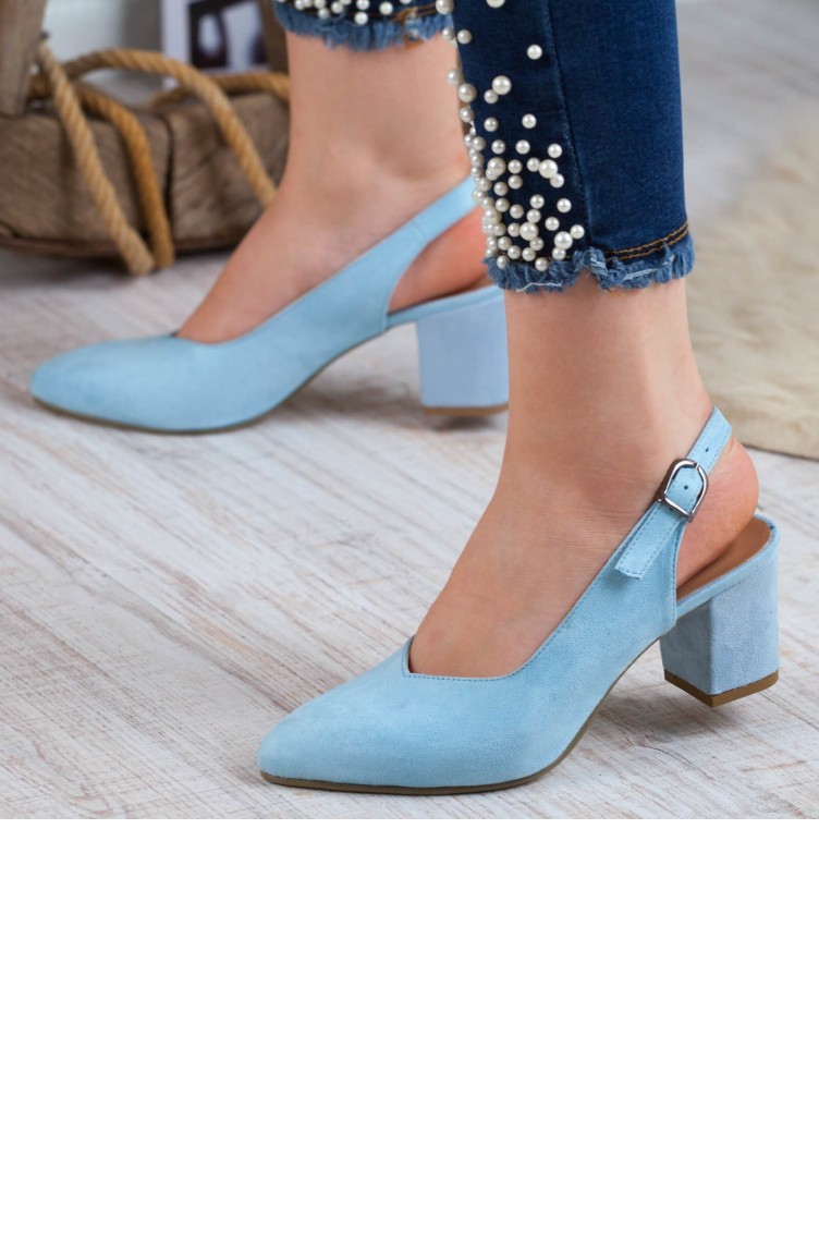 أحذية الكعب العالي أزرق فاتح 182YAKT00182273 | Sefamerve