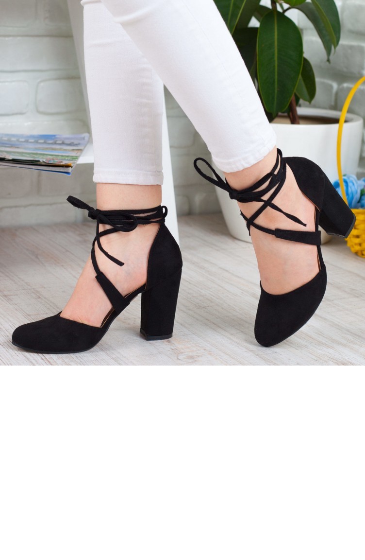 Kadın Topuklu Ayakkabı A192Ysws0015035 Siyah Süet | Sefamerve
