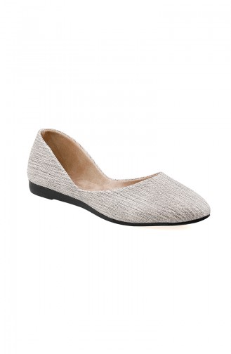 Ecru Woman Flat Shoe 0114-17