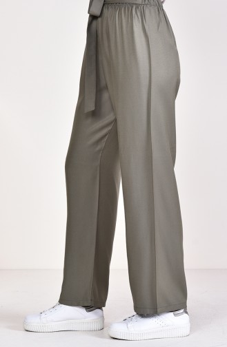 Pantalon Large Coton a Ceinture 1167-04 Khaki 1167-04