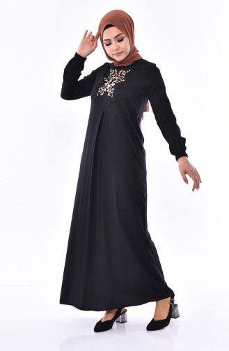 Embroidered Dress 1170-03 Black 1170-03