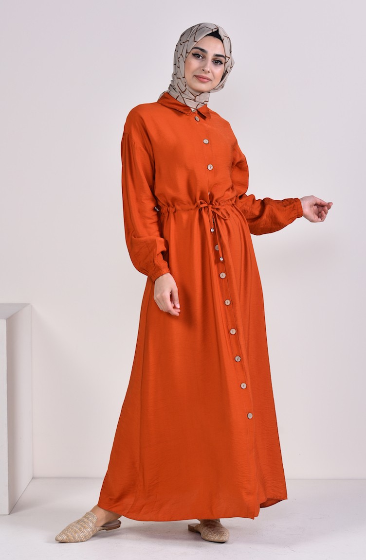 فستان برتقالي 8161-05 | Sefamerve