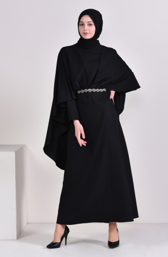 Schwarz Hijab Kleider 5008-03