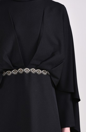 Schwarz Hijab Kleider 5008-03