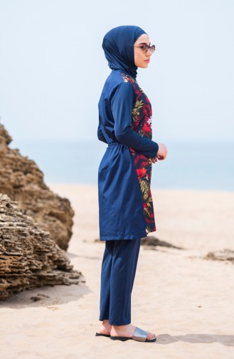 Maillot de Bain Hijab Bleu Marine 281-01