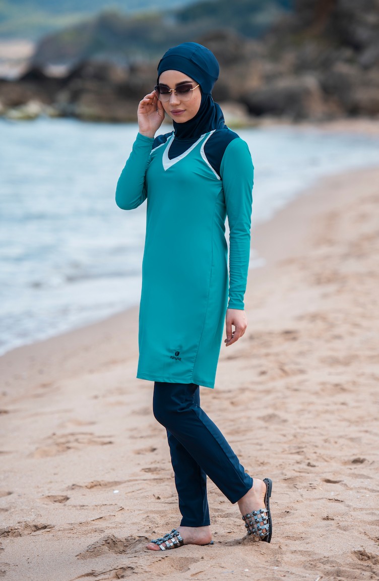 Hijab Swimsuit 6044-02 Green 6044-02 | Sefamerve