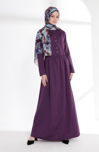 Light Purple Hijab Dress 7215-12