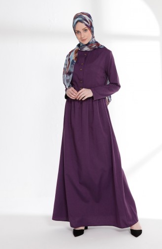 Light Purple Hijab Dress 7215-12
