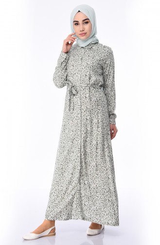 Green Almond Hijab Dress 0319-01