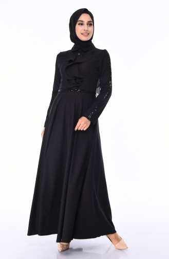 Black Hijab Dress 81660-04