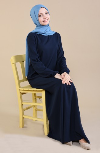 فستان أزرق كحلي 0076-03