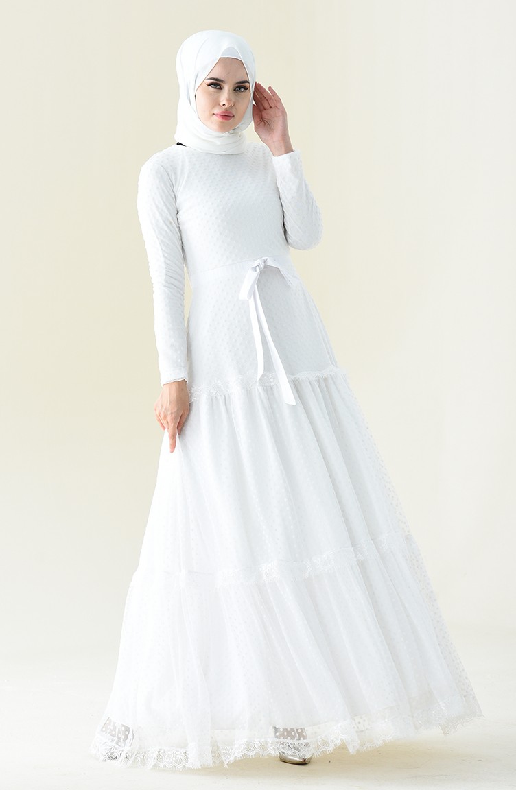 عبادة لاستكمال العنب abiye beyaz elbise tesettur tul etek - zetaphi.org