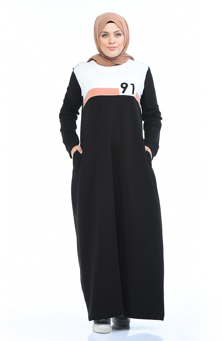 Büyük Beden Spor Elbise 10009-05 Siyah | Sefamerve