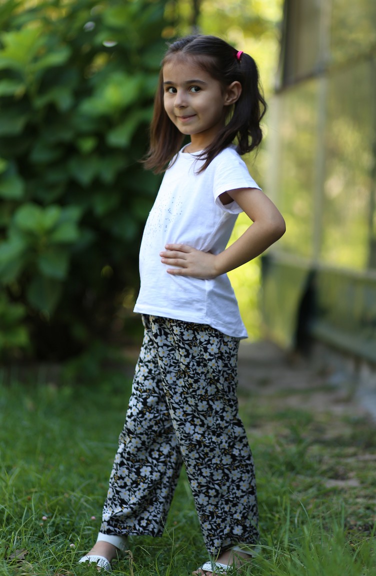 Pantalon Pour Enfant a Motifs 25079A-01 Noir Jaune 25079A-01 | Sefamerve