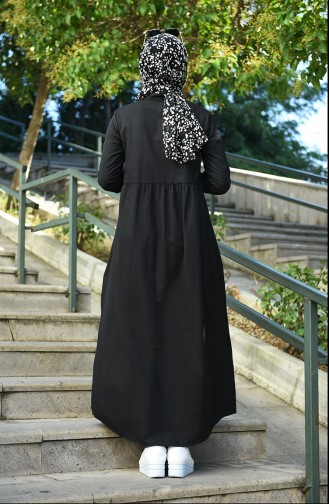 Black Hijab Dress 5037-08