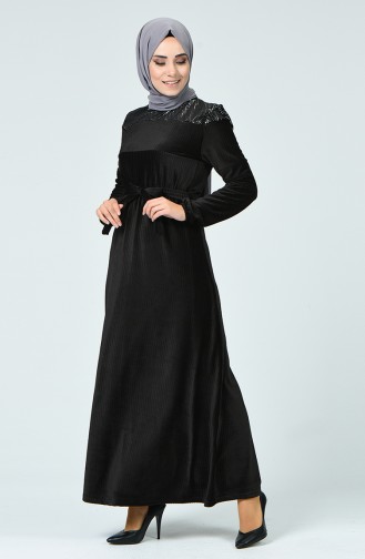 Black Hijab Dress 1252-05