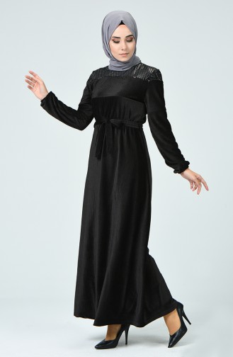 Black Hijab Dress 1252-05