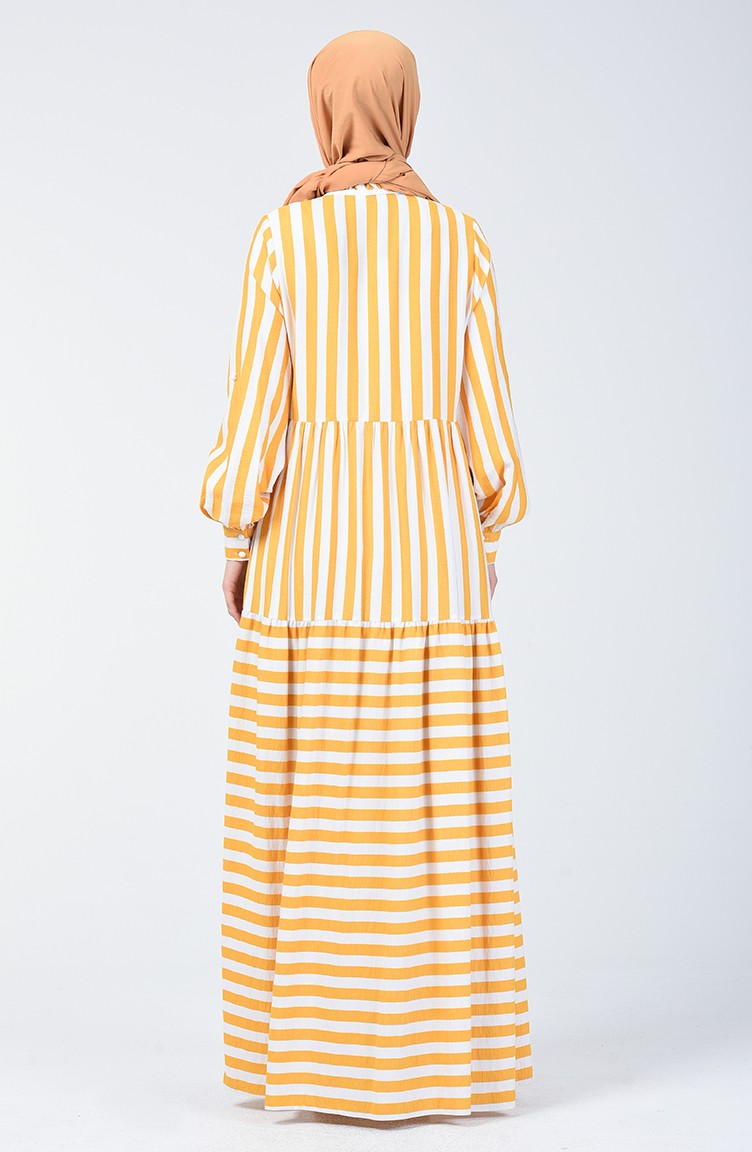 فستان أصفر 40848-02 | Sefamerve