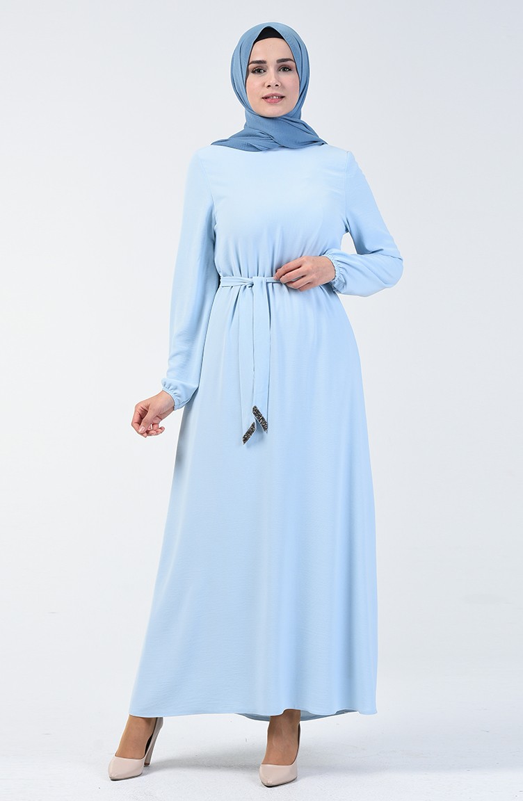 Babyblau Hijab Kleider 0048-07 | Sefamerve