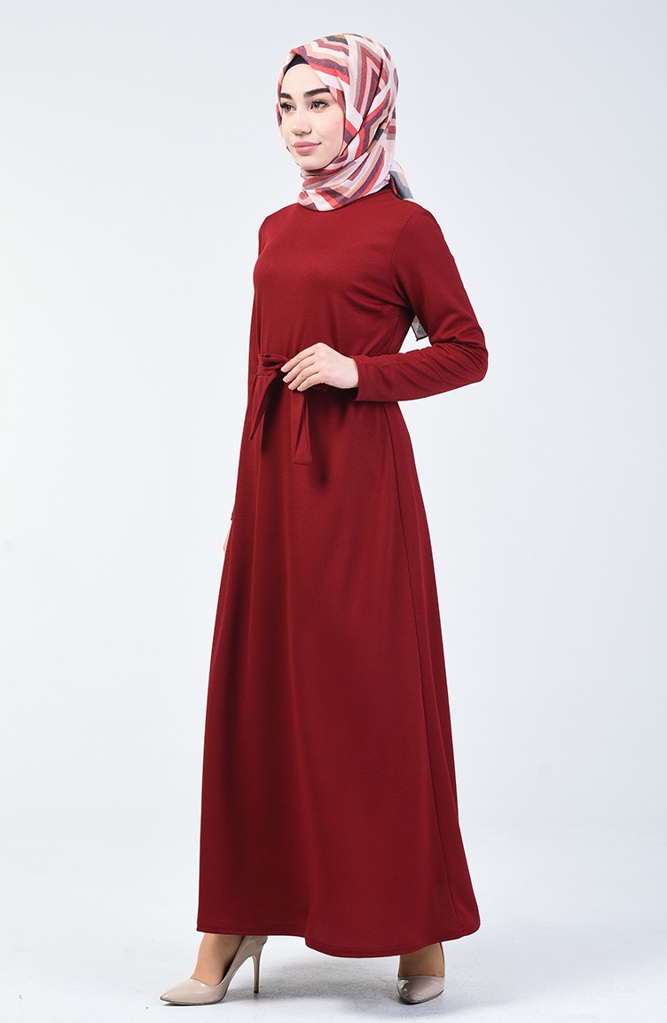 فستان أحمر كلاريت 0028-05 | Sefamerve